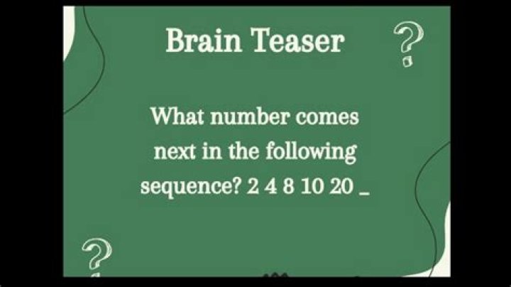 Brain Teaser: Complete this Number Puzzle 14, 28, 20, 40, 32, 64, ? Brain Teaser: Complete this Number Puzzle 14, 28, 20, 40, 32, 64, ?