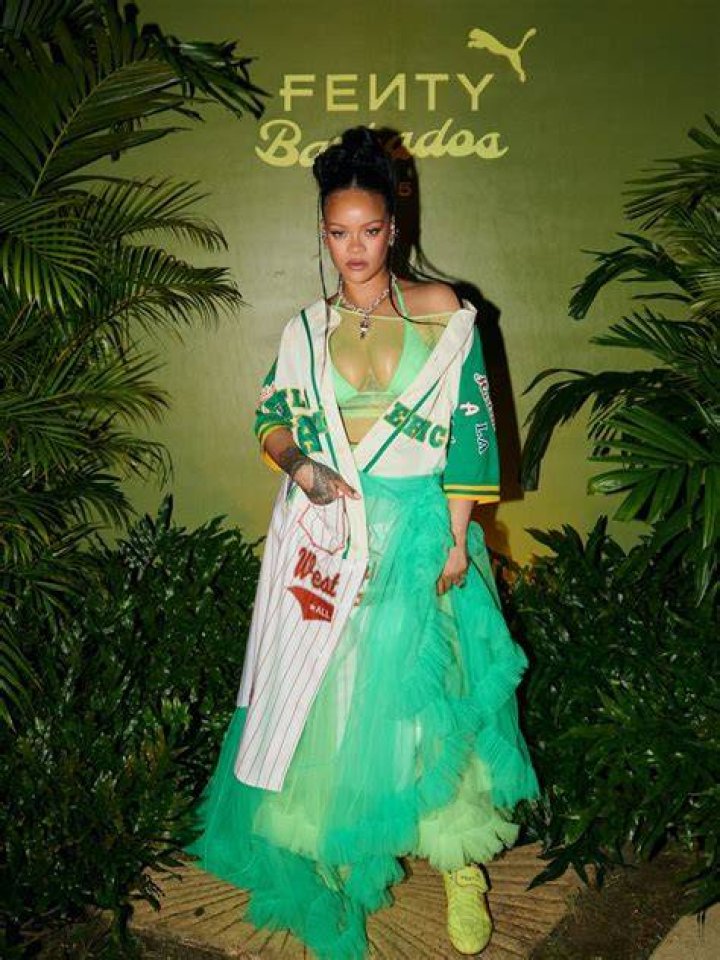 Rihanna Green String Top