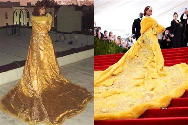 Rihanna omlette dress