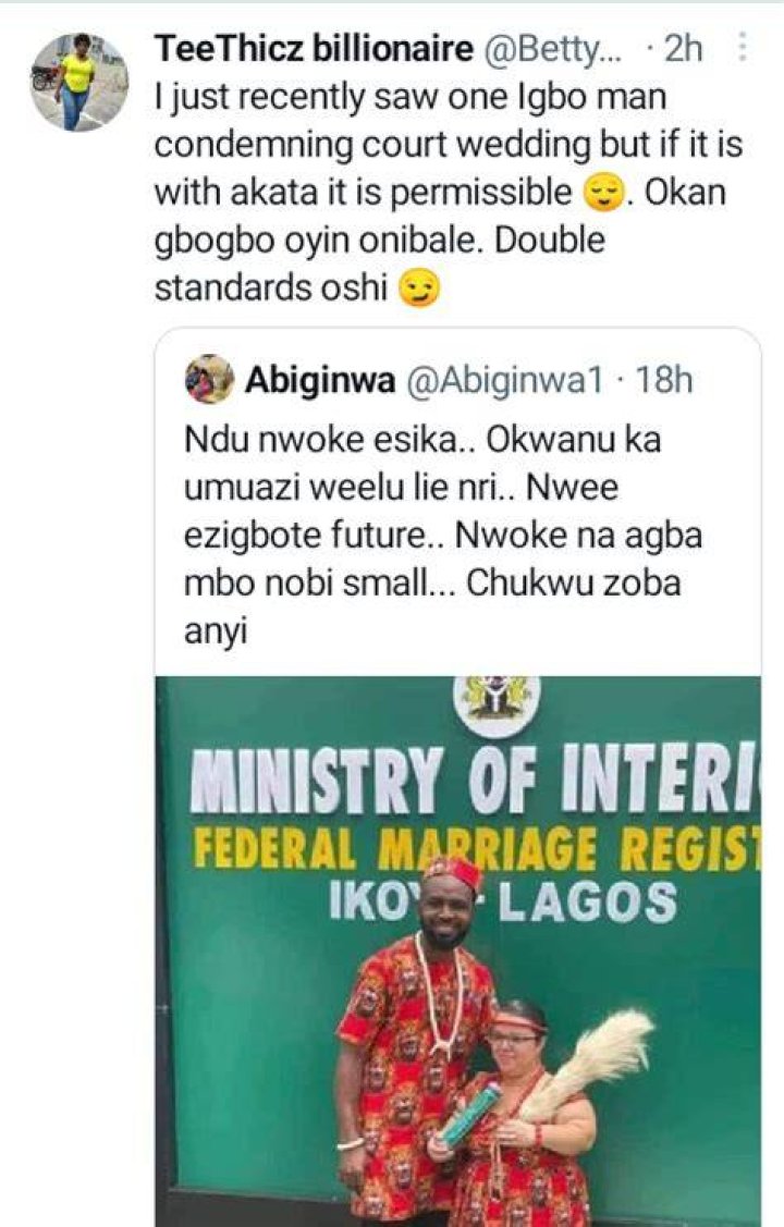 Twitter users react after Nigerian lady tweeted 